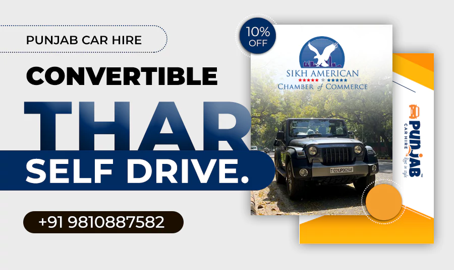 Convertible Thar Self Drive Rental Ludhiana