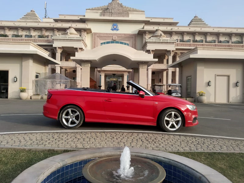 Red Luxury Audi A3 Convertible
